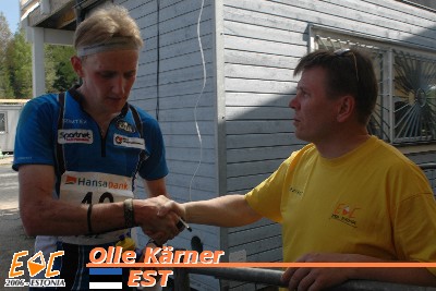 Handshake with president