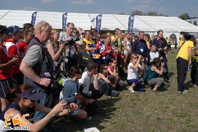 Spectators at awarding ceremony