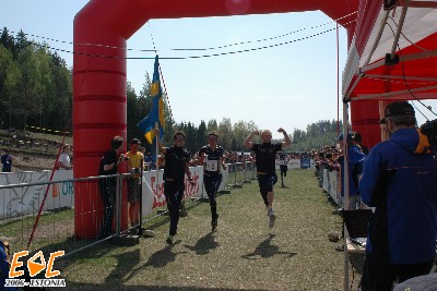 Winners at finish